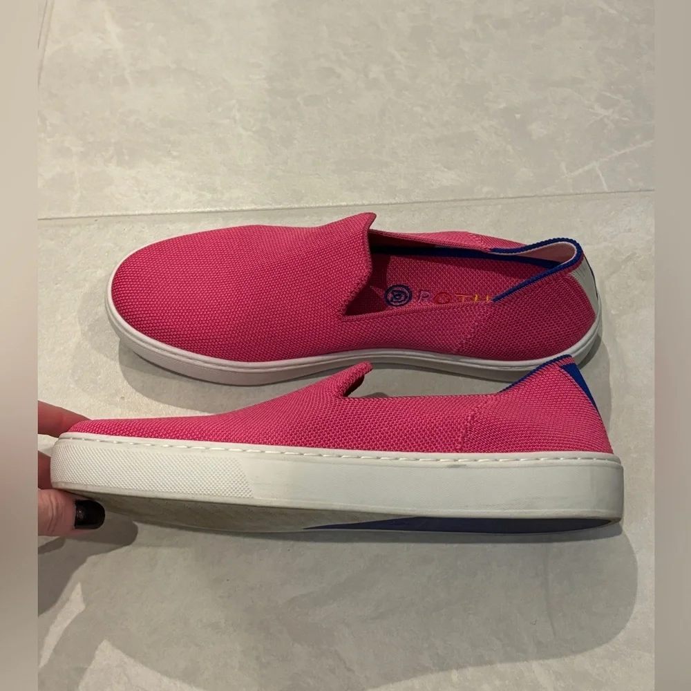 Rothy’s The Original Slip On Sneaker Bubblegum Pink Women’s Size 7